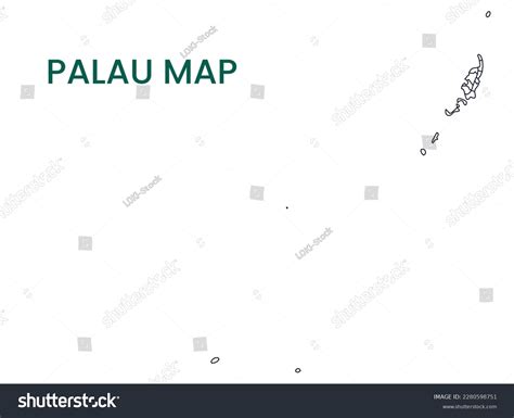 High detailed map of Palau. Outline map of Palau - Royalty Free Stock ...