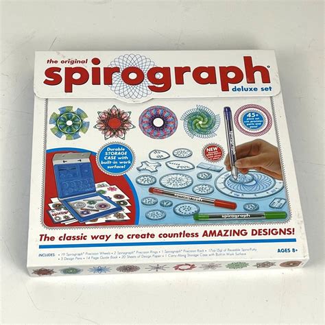 Kahootz The Original Spirograph Deluxe Set With Storage Case Drawing Kit