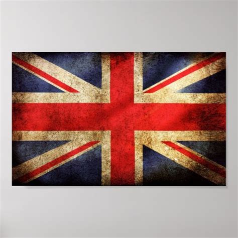 Rusty British Flag Poster | Zazzle