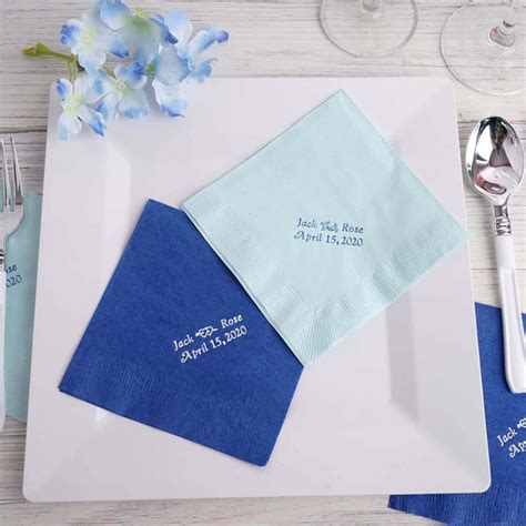 Personalized Wedding Napkins, Custom Cocktail Napkins Wedding Favors ...