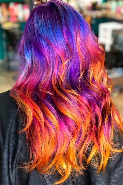 Purple Ombre Hair: Express Your Individuality with a Splash of Color | Sunset hair, Sunset hair ...