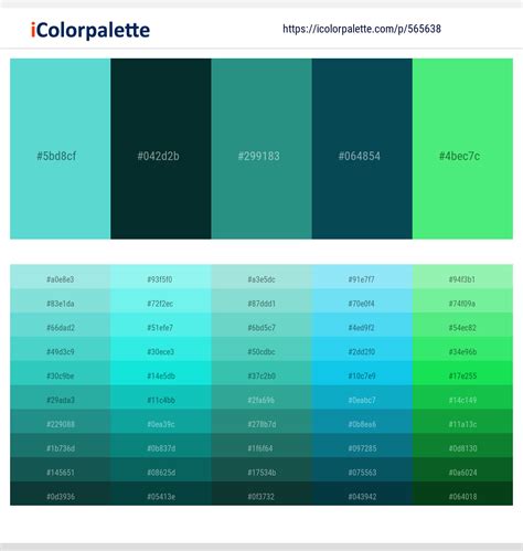 Viking – Tiber – Lochinvar – Tarawera – Screamin’ Green Color scheme | iColorpalette