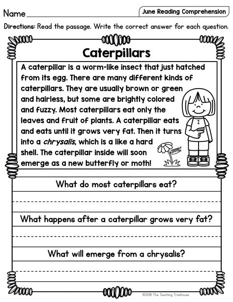 1st Grade Reading Comprehension Worksheets