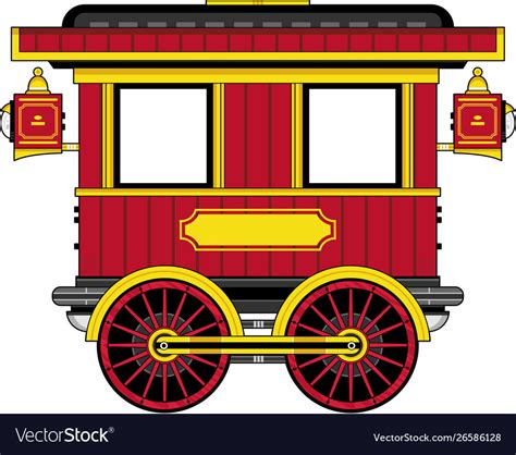 Cartoon train carriage Royalty Free Vector Image