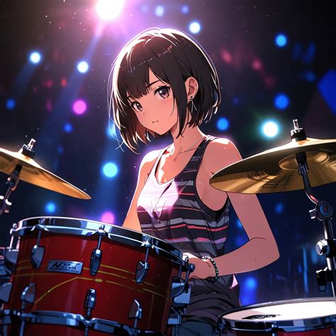 Download Anime, Girl, Drummer. Royalty-Free Stock Illustration Image ...