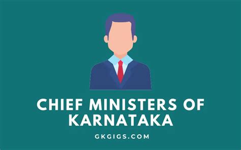 List Of Chief Ministers Of Karnataka + Interesting Facts | GkGigs