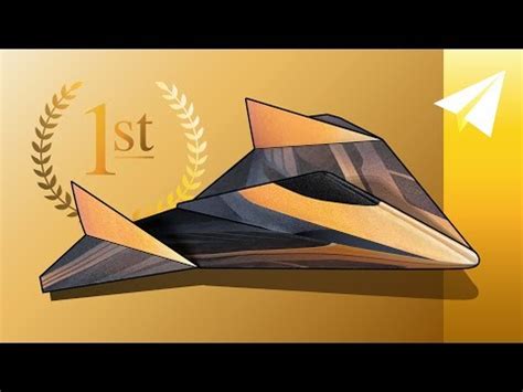 Paper Airplane Competition Winner! How to make F-11d BlackWing, designed by Evan Brus