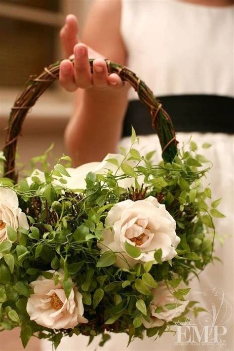 Green Wedding - Flower Girl Basket #2054395 - Weddbook