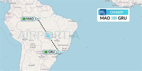 CM3609 Flight Status Copa Airlines: Manaus to Sao Paulo (CMP3609)