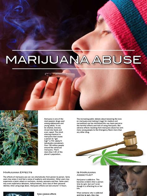 Marijuana Abuse Brochure | Cannabis (Drug) | Substance Abuse