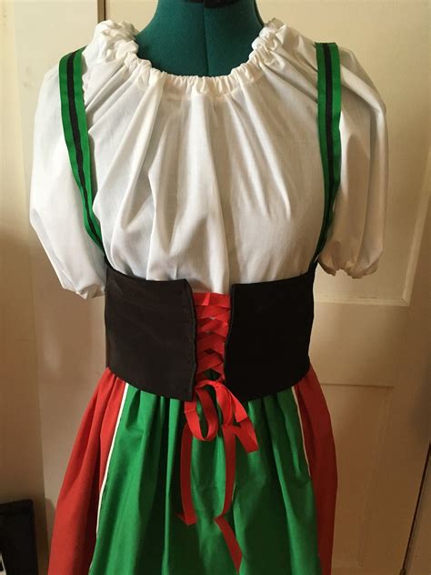 Italian National Traditional Costume Girls Sizes 8 10 12