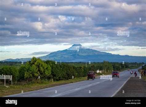 Wonderful landscapes with volcano Mt Matutum on Mindanao in the ...