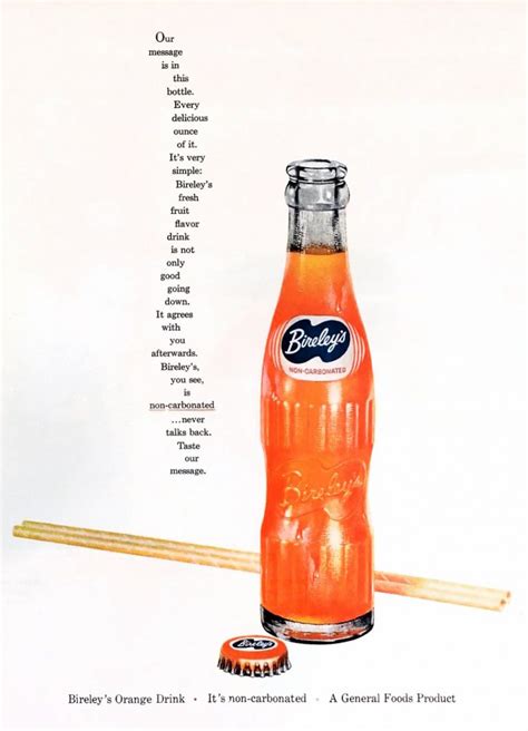 1950s orange soft drinks & sodas, including old Bireley's & Crush bottles - Click Americana