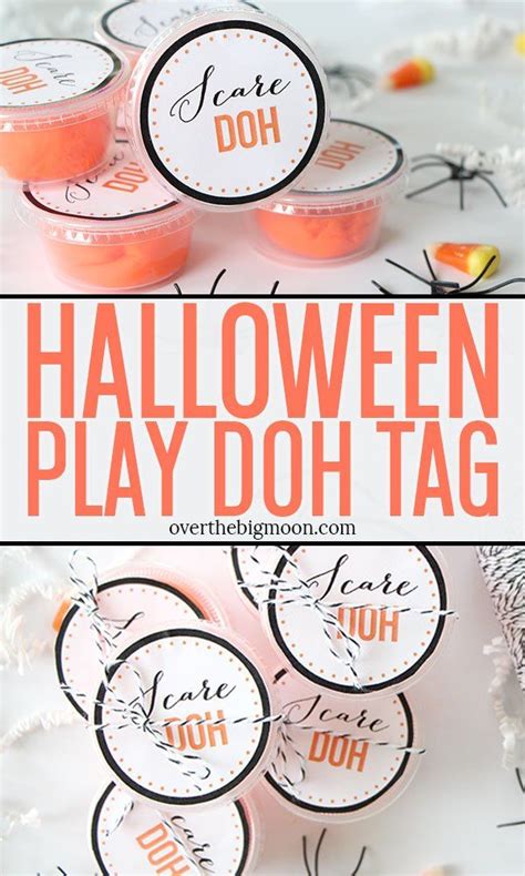 Spooky Halloween Play Doh Printable Tags for Festive Fun