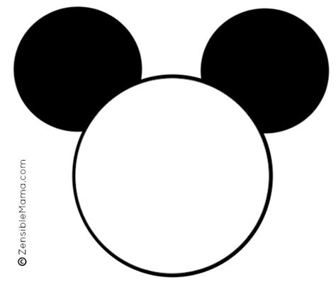 Zensible Mama: Disney-Inspired Mickey Mouse Ears Printable Template