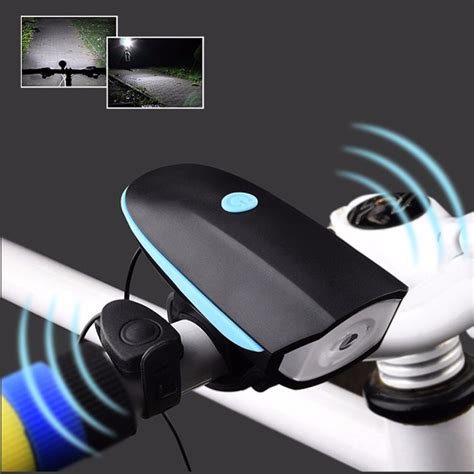Waterproof 500LM Cree LED Speaker Bicycle Headlight Ring Bike Light with Mini Horn 1200mAh Li ...