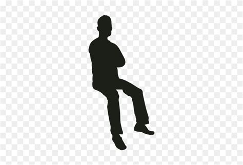 Man Sitting Hands Crossed Silhouette - Sitting Person PNG – Stunning free transparent png ...