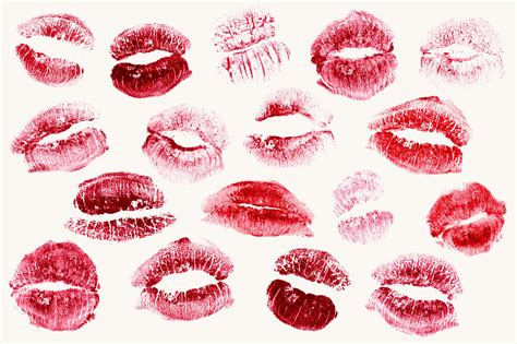 Realistic Lipstick Kisses | Graphic Objects ~ Creative Market