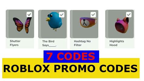 ROBLOX PROMO CODES | FEBRUARY 2020 | LIMITED TIME - YouTube