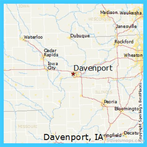 Where is Davenport? - Davenport Map - Map of Davenport - TravelsMaps.Com