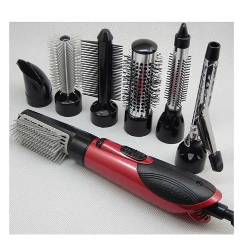 220V Hair Dryer Hair Blow Dryer 7 In 1 Attachment Comb Nozzle Hair ...