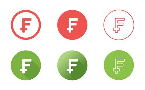 Swiss Franc Symbol Icon Set 21950673 Vector Art at Vecteezy