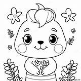Cute Bonnie With Flowers Coloring Page  Pagescom sketch template