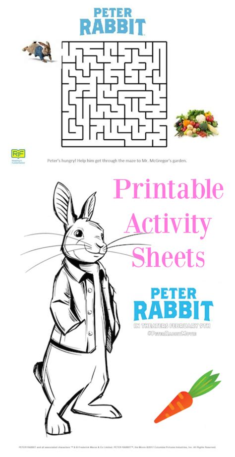 Peter Rabbit Printable Activity Sheets | Peter rabbit, Peter rabbit and friends, Peter rabbit party