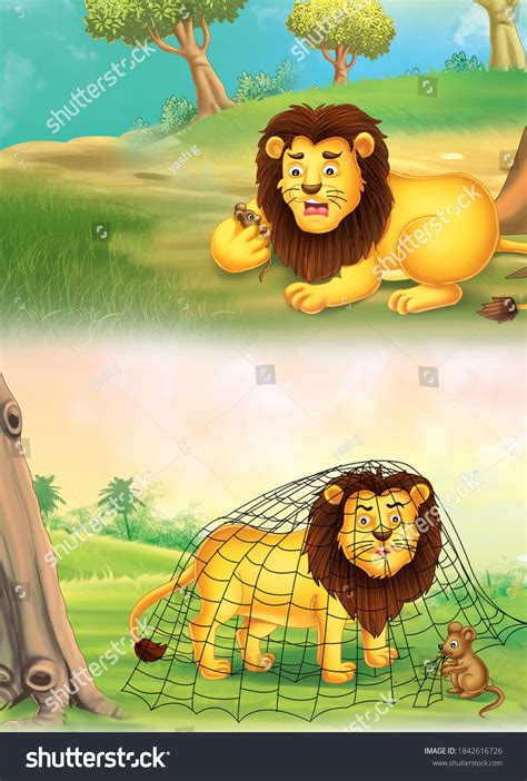 Lion King Rat Story Cartoon Illustration Stock Illustration 1842616726 | Shutterstock