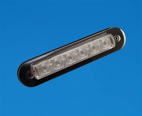 LED Flush Mount Strip Light - Clear Plastic - Cool White LEDs - 12V