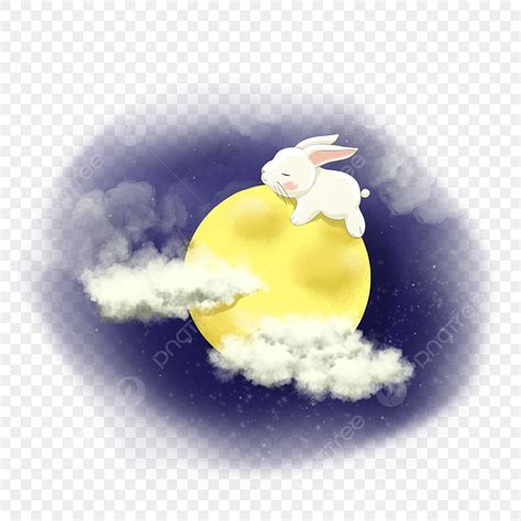 Moon Rabbit White Transparent, Moon Rabbit, Mid Autumn Festival, Rabbit, Jade Hare PNG Image For ...