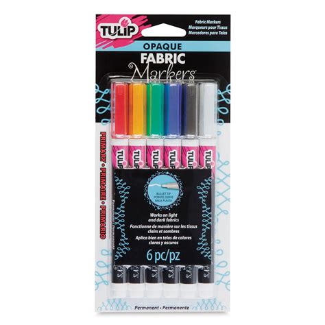 Tulip Opaque Bullet Tip Fabric Markers - Primary, Pkg of 6 | Michaels