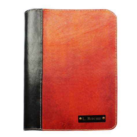 A4 leather Diary / Appointment Book Cover initials logo – Sparrowhawk Leather NZ