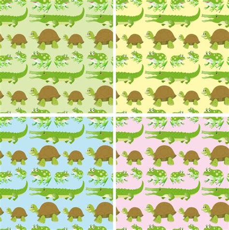 Seamless background with reptile animals 370625 Vector Art at Vecteezy