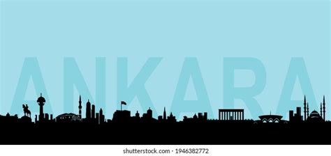 Turkey Ankara City Skyline Study Stock Vector (Royalty Free) 1946382772 ...