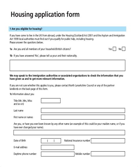 Housing application