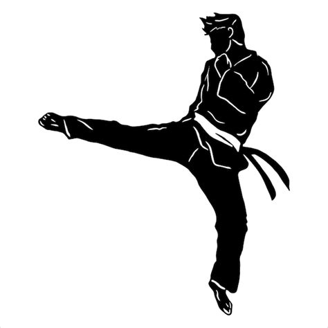 Premium Vector | Karate kick icon logo vector