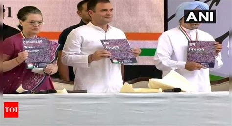 Congress manifesto 2019: Congress manifesto released, Rahul Gandhi ...