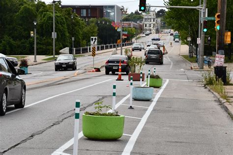 Protected Bike Lanes Debut On East Side » Urban Milwaukee