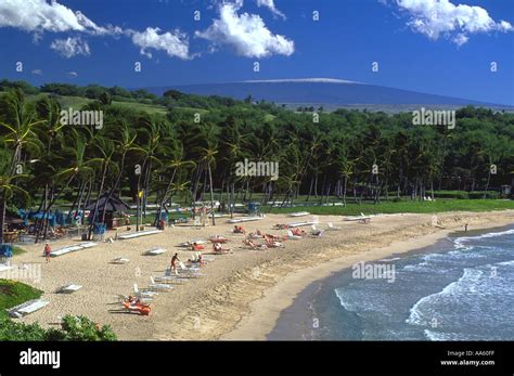 Kauna oa Beach at Mauna Kea Hotel Island of Hawaii Hawaii USA Stock Photo - Alamy