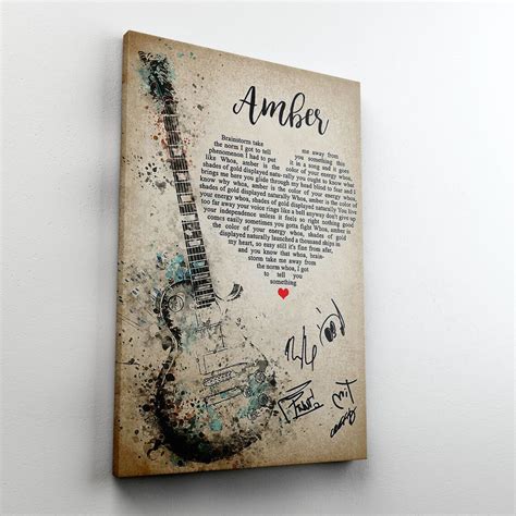 311 Amber Lyrics Poster From Chaos Lyrics Canvas 311 | Etsy