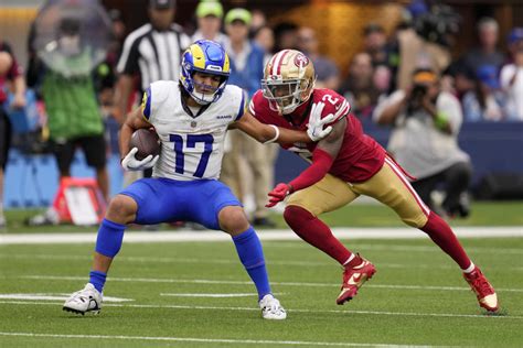 Rams wide receiver Puka Nacua sets NFL single-game rookie record with 15 catches in loss to 49ers