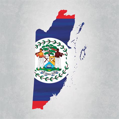 Belize map with flag 4266764 Vector Art at Vecteezy