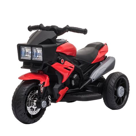 Aosom Kids Electric Pedal Motorcycle Ride-On Toy 6V Battery Powered with Music Horn Headlights ...