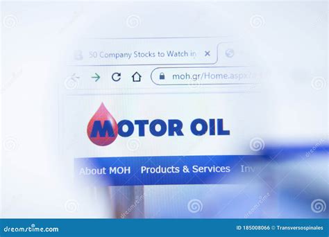 Moscow, Russia - 1 June 2020: Moh.gr Website Page. Motor Oil Hellas Logo on Display Screen ...