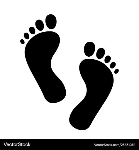 Foot step icon Royalty Free Vector Image - VectorStock