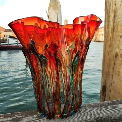 Original Murano Glass Vase Made in Italia Murano Vendig | Etsy