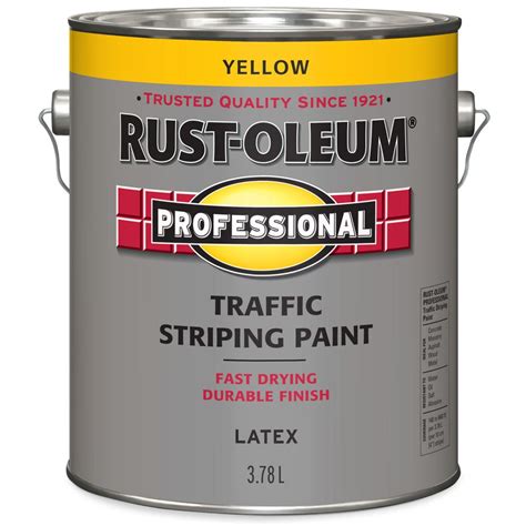 Rust-Oleum Professional Traffic Striping Paint In Yellow, 3.78 L | The Home Depot Canada