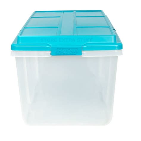 113-qt Hefty HI-RISE Clear Storage Bin with Latches - Walmart.com - Walmart.com