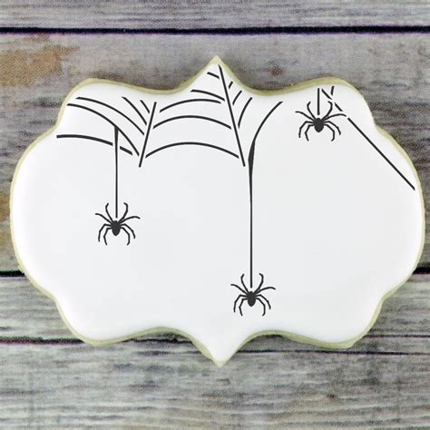 Spider Web Stencil For Halloween Cookies